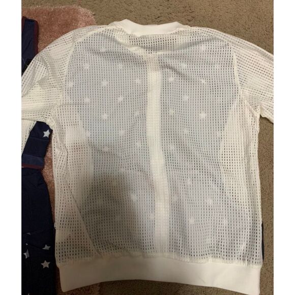 Alexo Athletica Freedom Bomber Jacket Set Stars Navy White Large Discontinued - Picture 4 of 4